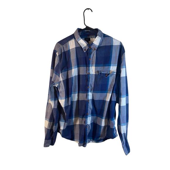 J.Crew Men’s Long Sleeve Casual Button Down Plaid Shirt - Extra Large Gray Blue - Picture 1 of 9